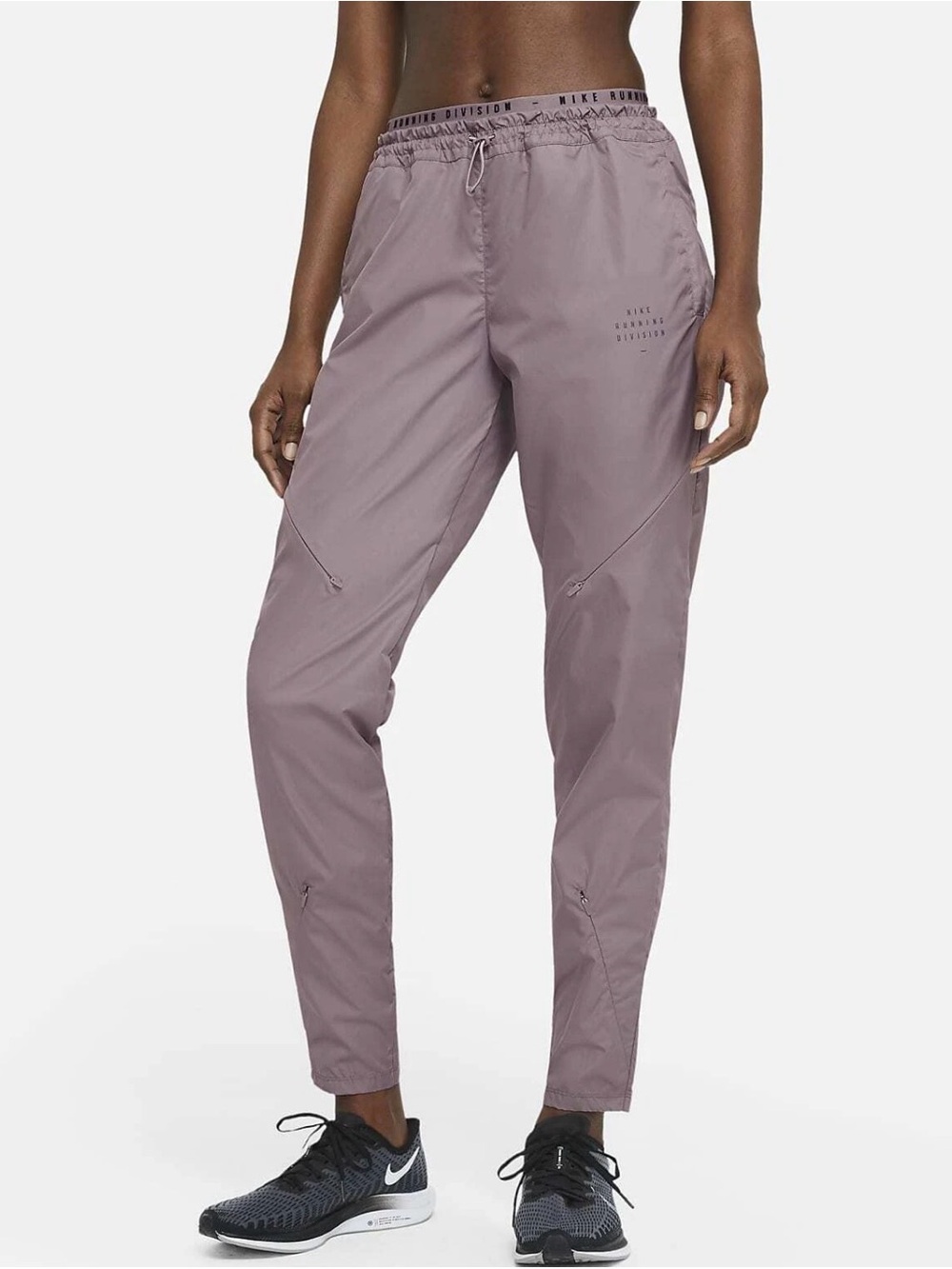 Nike Women’s Running Jogger Purple Elastic Waist Zip Pocket Vent Pant Athletic M